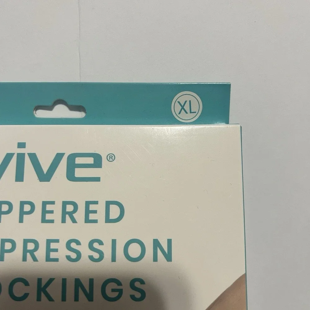 Vive Blk Compression Socks for Men &‎ Women Medical Travel 15-20MMHG Size XL NWT